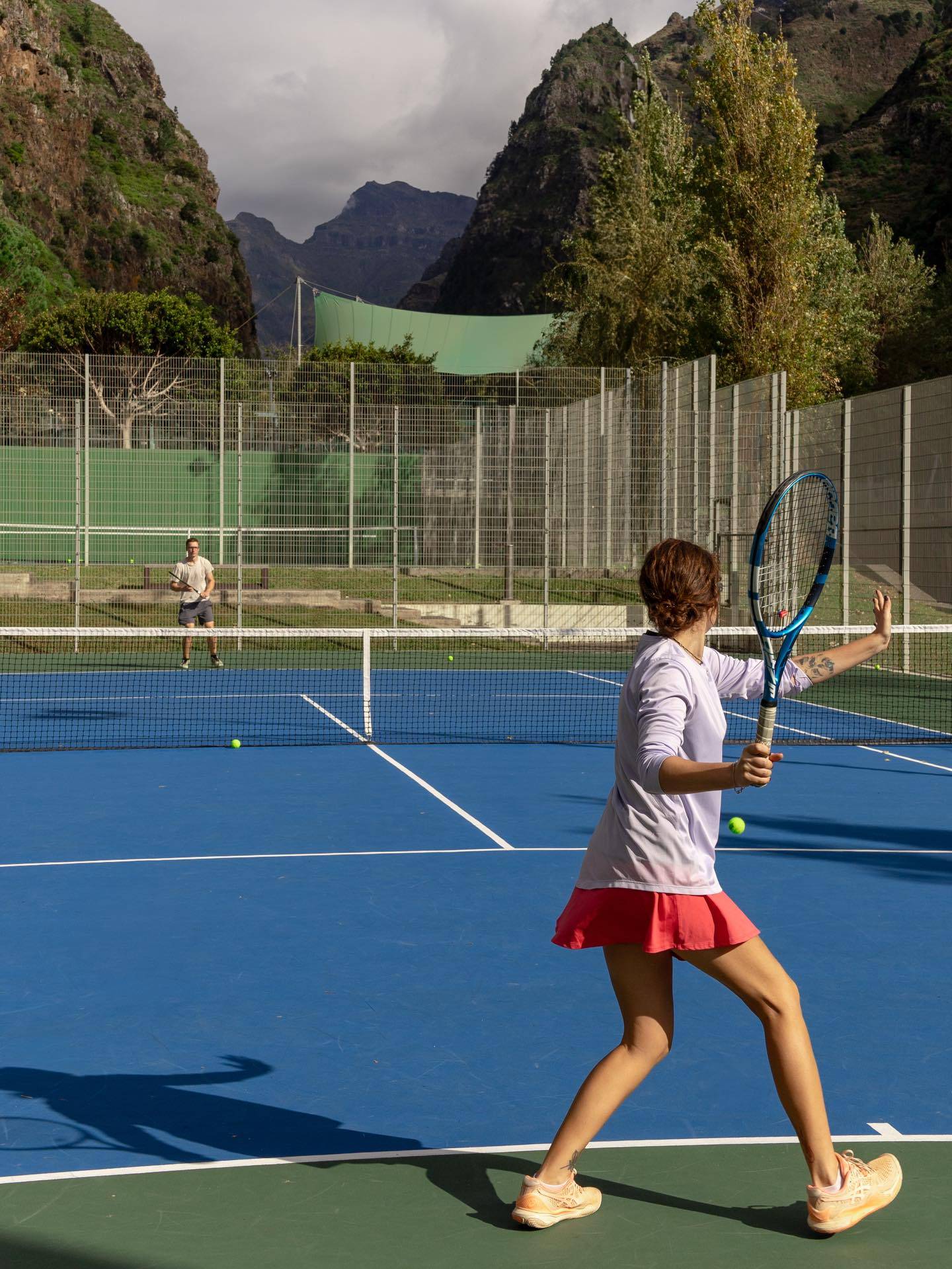 Tennis court overlooking the Atlantic in Madeira